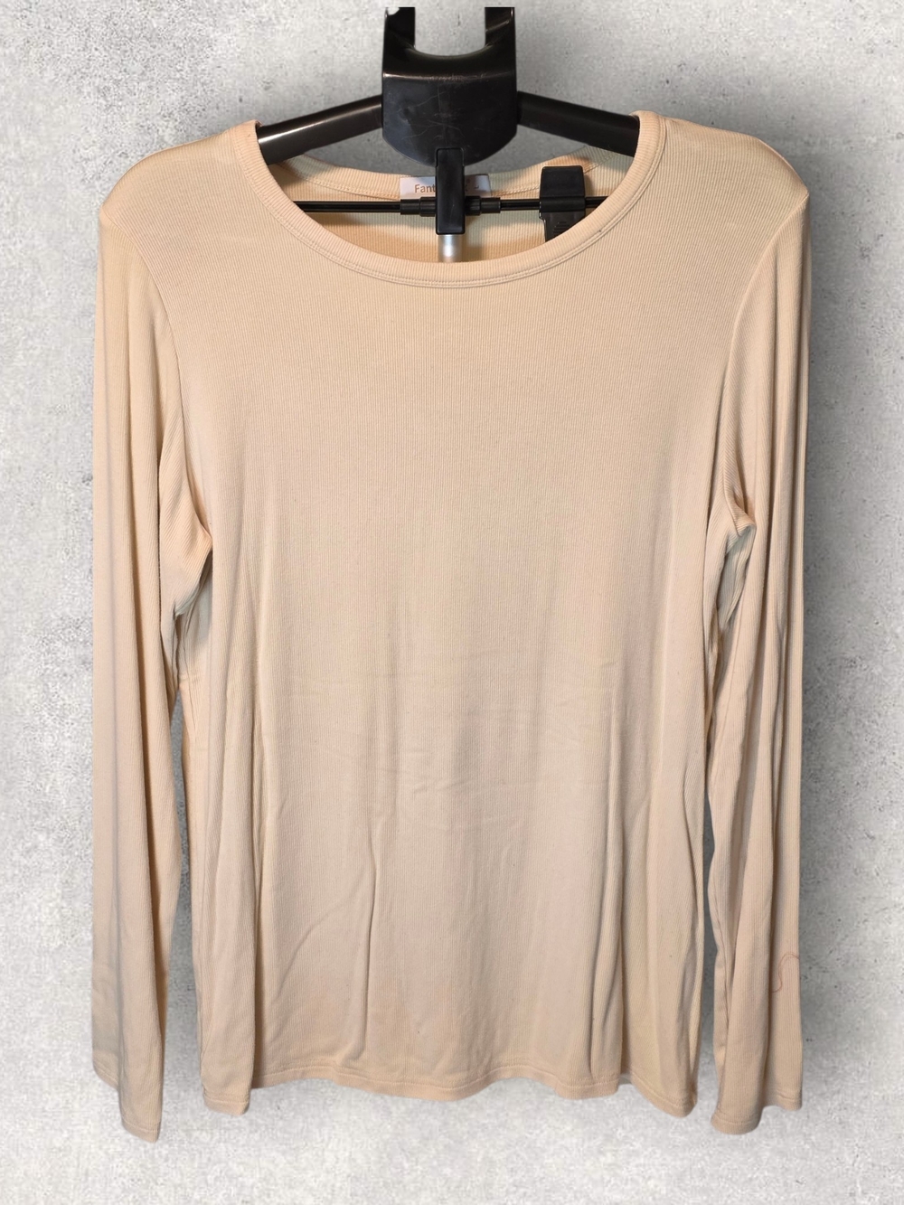Women’s Long-Sleeve Crew Neck Top by  - Cream
